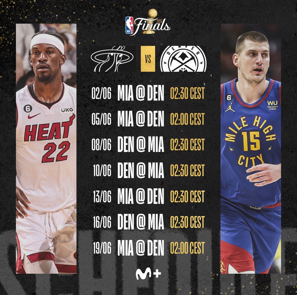 Denver Nuggets - Miami Heat: calendario, partidos, fechas, horarios y d