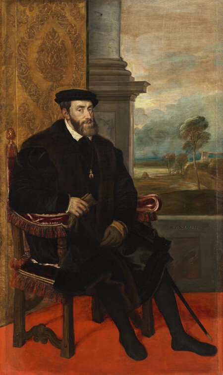 Retrato de Carlos V | Atribuido a Tiziano y Lambert Sustris