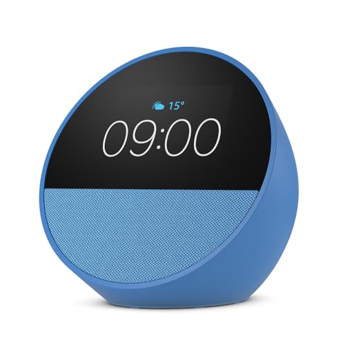 Nuevo Amazon Echo Spot (modelo de 2024) | Despertador inteligente con sonido de calidad y Alexa | Azul