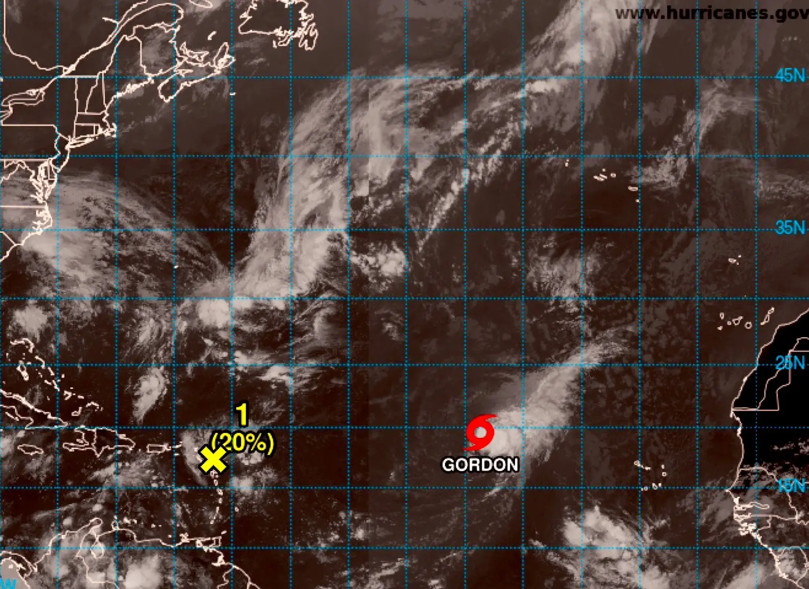 Depresión tropical 7 se convierte en tormenta Gordon