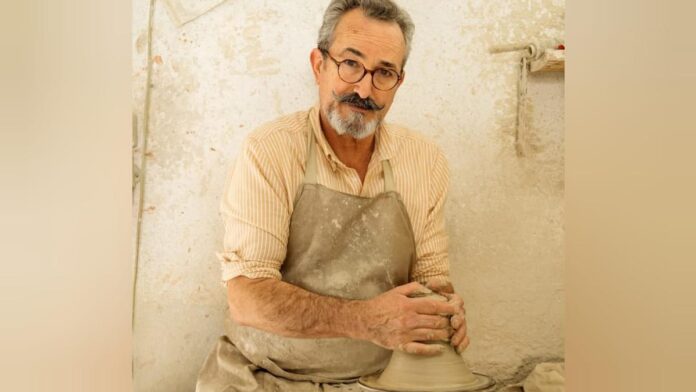 Miguel Ángel Torres Ferreras, en su taller de La Rambla.