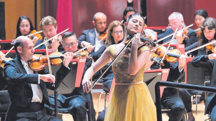 María Dueñas durante el concierto de apertura del Festival Internacional de Música de Canarias.